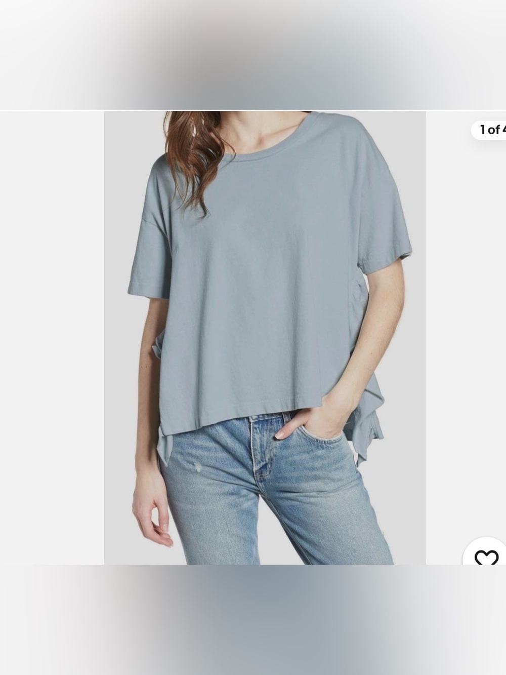 Current/Elliot Side Slit Ruffle Tee - Picture 6 of 7